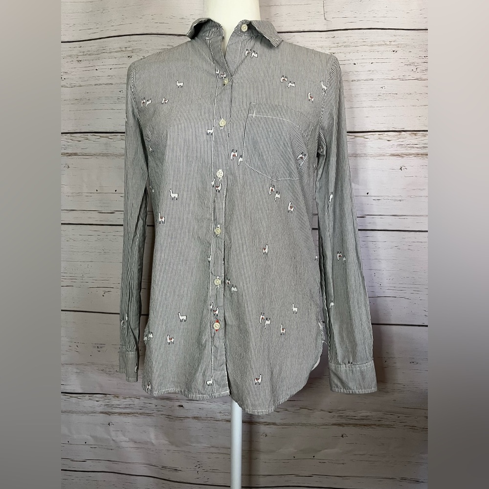Llama Print Button Down - image 2